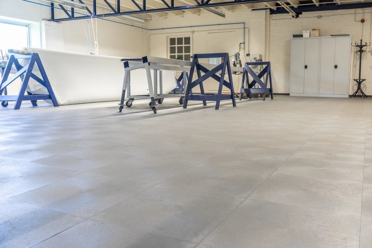 PVC Fitnessvloer Tegel Zwart