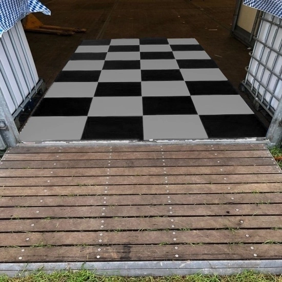 PVC Evenementenvloer Tegel Zwart