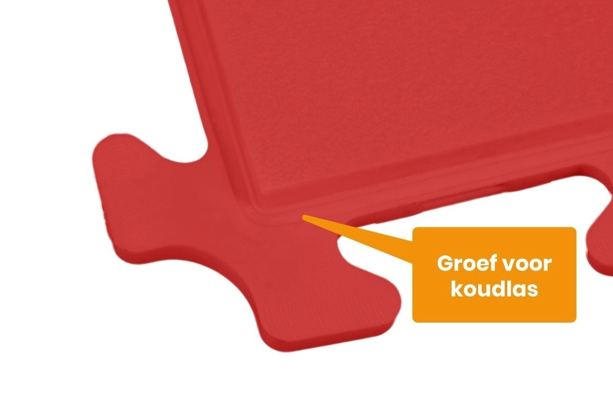 PVC Kliktegel Waterdicht Rood