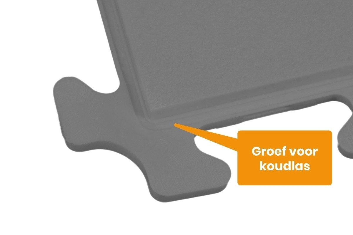 PVC Kliktegel Waterdicht Antraciet