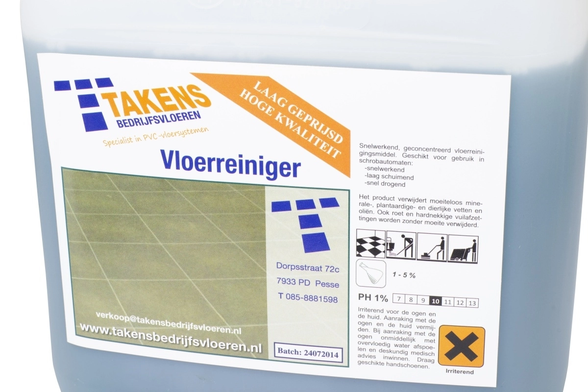 Takens PVC Vloerreiniger 9.5 Liter